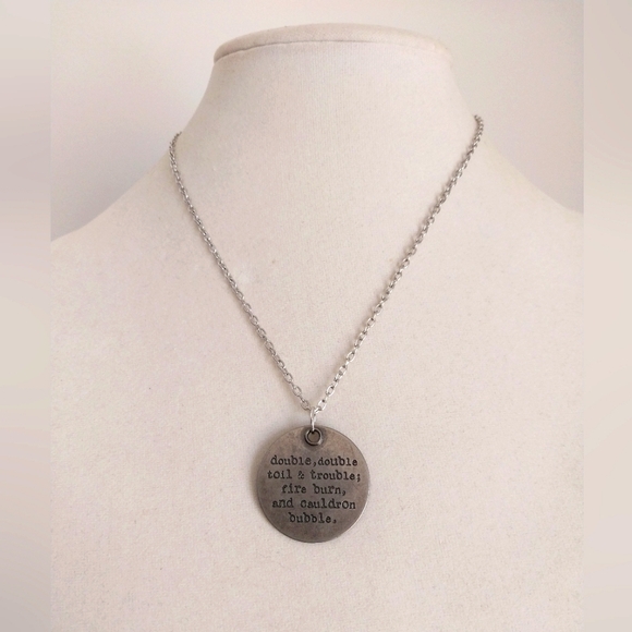 Goth Shakespeare "Macbeth" witches quote necklace - Picture 2 of 5